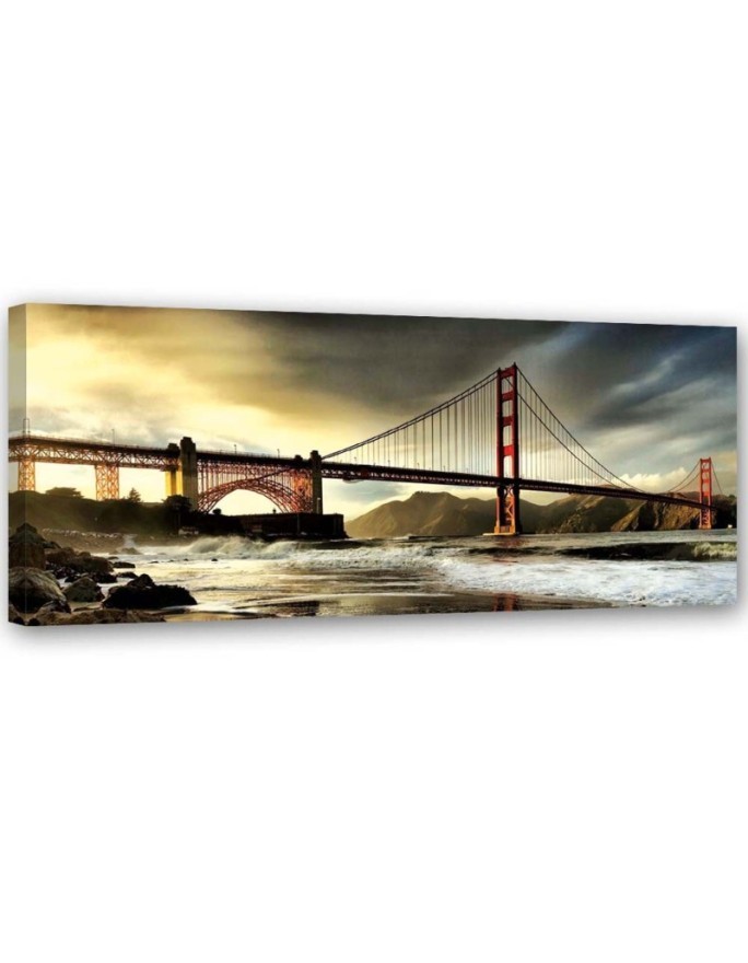 Modernes Wandbild - Blick auf die Brooklyn Bridge | Feeby