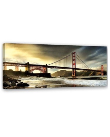 Modern Canvas paintings for the office - View of the Brooklyn Bridge | FEEBY