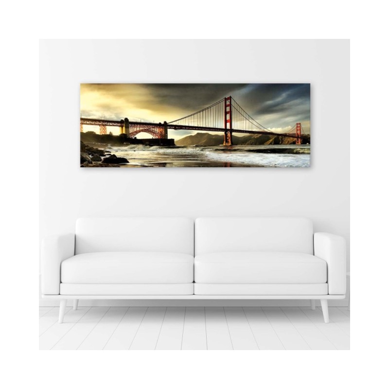 Modernes Wandbild - Blick auf die Brooklyn Bridge | Feeby