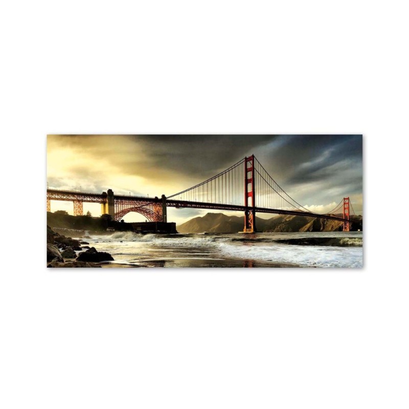 Modernes Wandbild - Blick auf die Brooklyn Bridge | Feeby