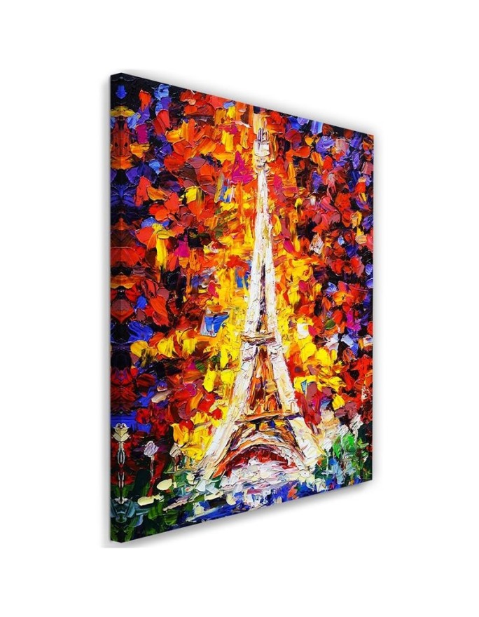 Leinwanddruck - Eiffelturm Abstrakt wie gemalt | Feeby