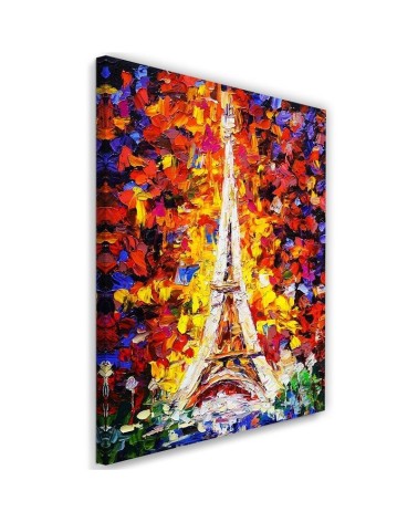 Canvas prints for the living room - Painted Eiffel Tower | FEEBY
