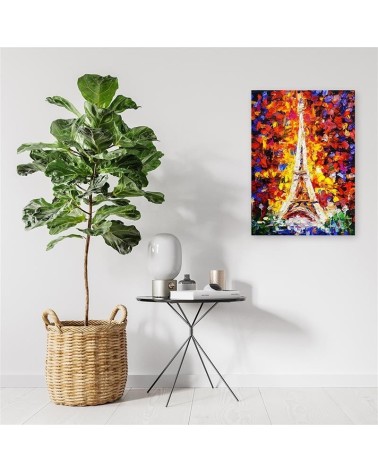 Leinwanddruck - Eiffelturm Abstrakt wie gemalt | Feeby