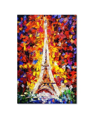 Leinwanddruck - Eiffelturm Abstrakt wie gemalt | Feeby