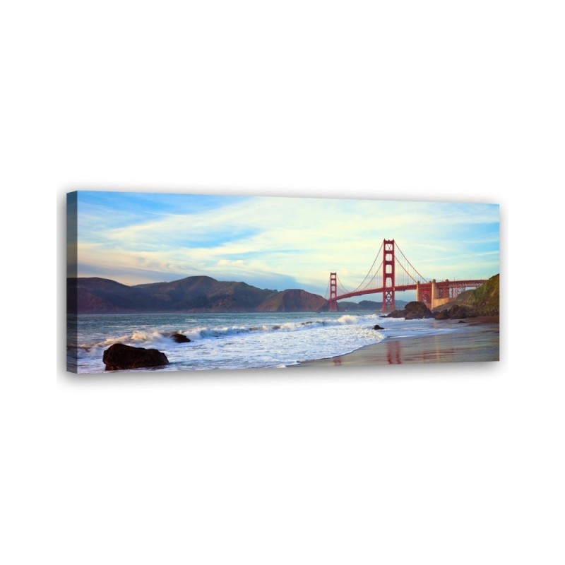 Wandbild für Wohnzimmer - Golden Gate Bridge | Feeby