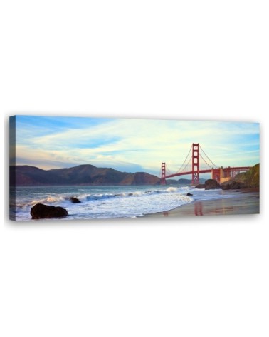 Wandbild für Wohnzimmer - Golden Gate Bridge | Feeby