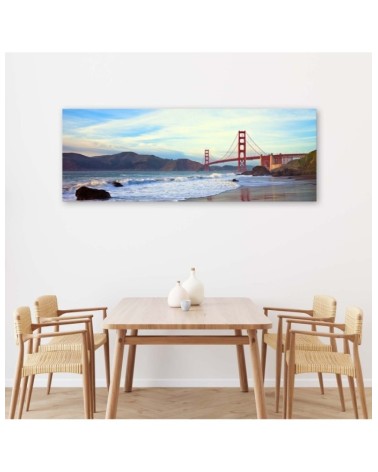 Wandbild für Wohnzimmer - Golden Gate Bridge | Feeby