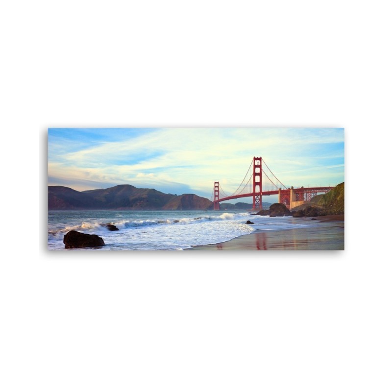 Wandbild für Wohnzimmer - Golden Gate Bridge | Feeby