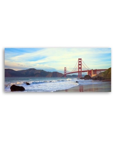 Wandbild für Wohnzimmer - Golden Gate Bridge | Feeby