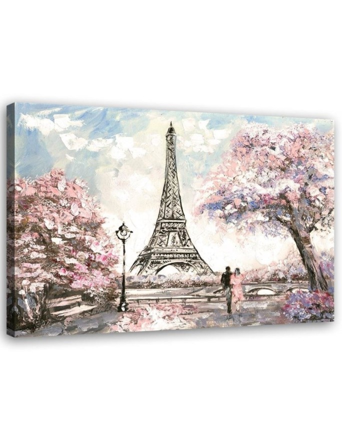 Leinwandbild - Eiffelturm Paris wie gemalt | Feeby