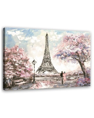 Leinwandbild - Eiffelturm Paris wie gemalt | Feeby