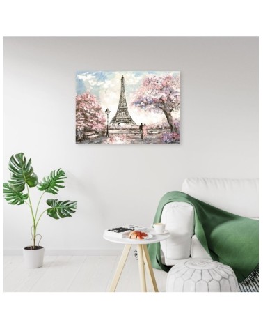 Leinwandbild - Eiffelturm Paris wie gemalt | Feeby