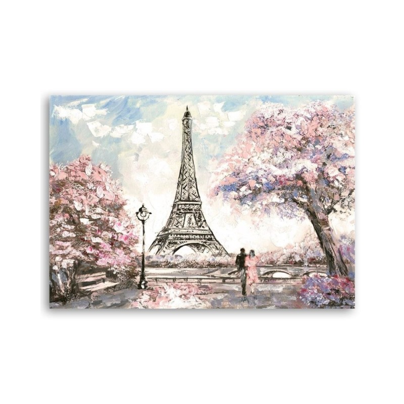 Leinwandbild - Eiffelturm Paris wie gemalt | Feeby