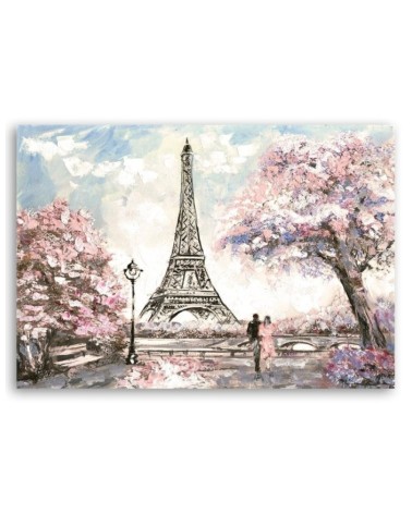 Leinwandbild - Eiffelturm Paris wie gemalt | Feeby