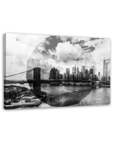 Bridge in New York - Modern Canvas paintings | FEEBY