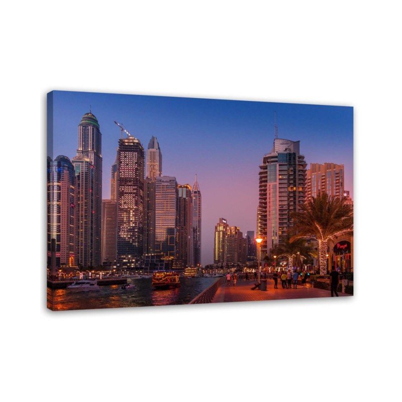 Modernes Wandbild - Dubai am Abend | Feeby