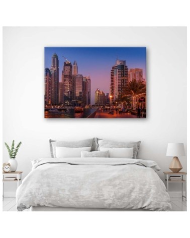 Modernes Wandbild - Dubai am Abend | Feeby