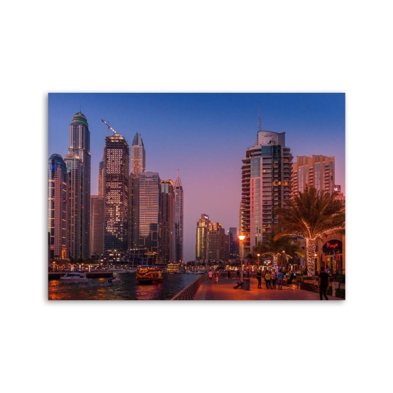 Modernes Wandbild - Dubai am Abend | Feeby