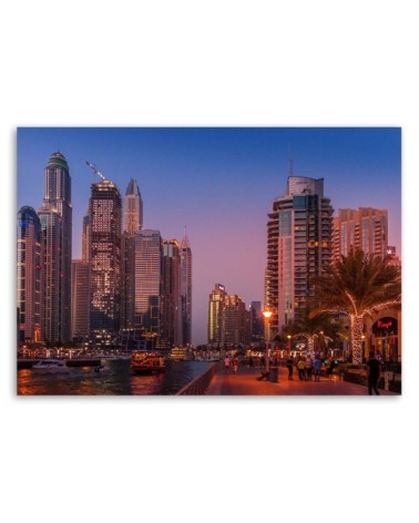 Modernes Wandbild - Dubai am Abend | Feeby
