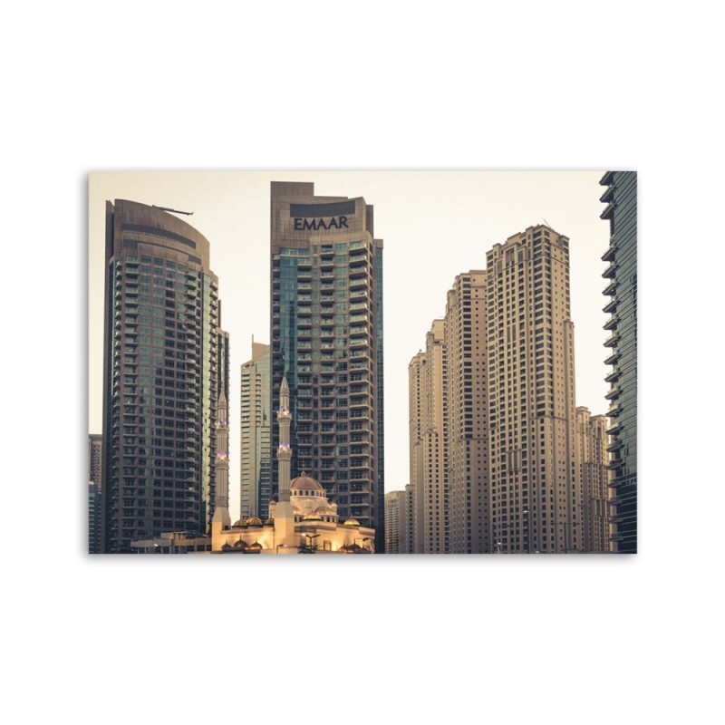 Bild auf Leinwand - Die Wolkenkratzer von Dubai | Feeby