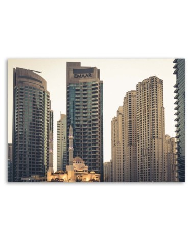Bild auf Leinwand - Die Wolkenkratzer von Dubai | Feeby