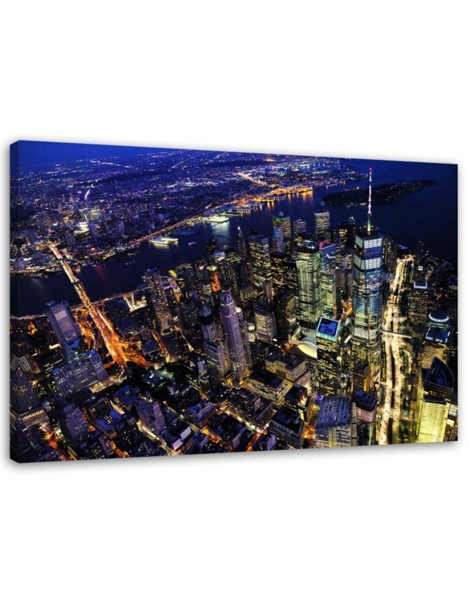 Canvas prints from photo on canvas - New York by night | FEEBY