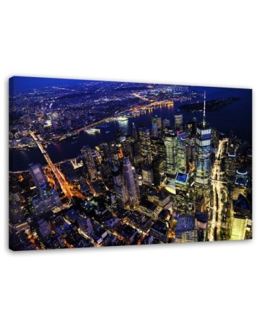 Canvas prints from photo on canvas - New York by night | FEEBY