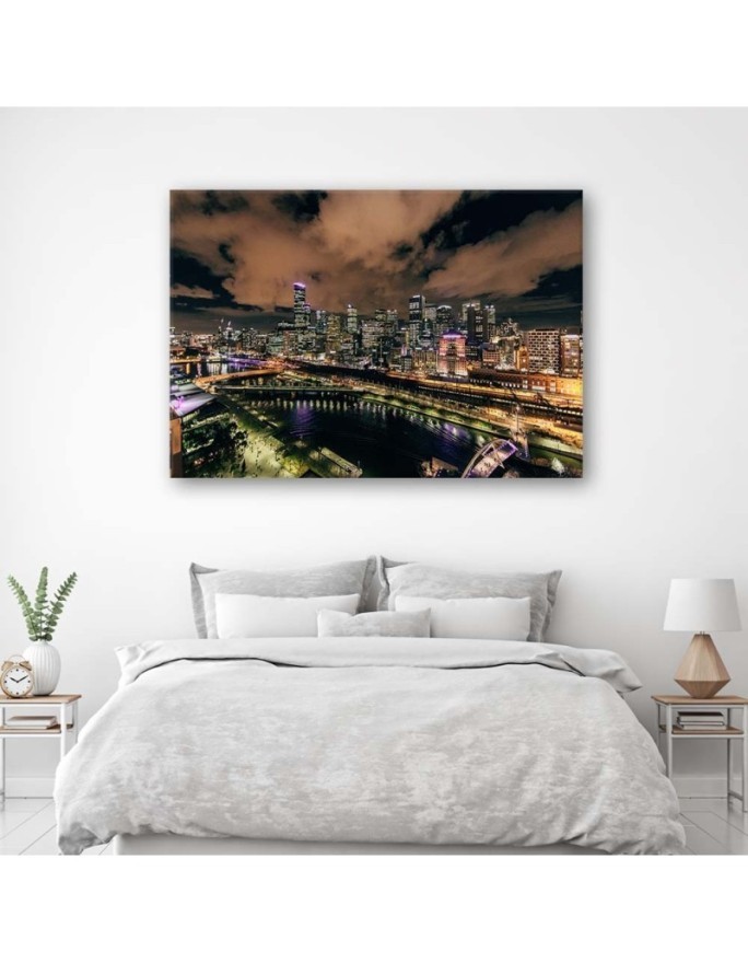 Canvas prints for Hallway - Modern city by night | FEEBY