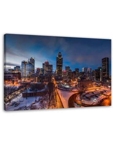 Bedroom canvas painting - New York City in winter | FEEBY