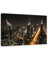 Obraz na płótnie do sypialni - Panorama Dubaju nocą | FEEBY