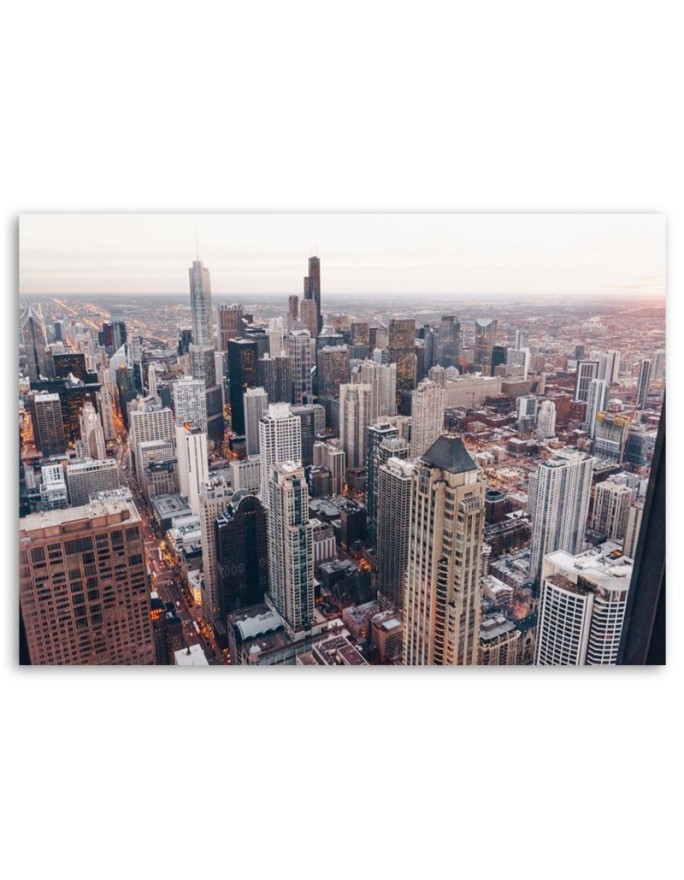 Obraz na płótnie drukowany - Wieżowce w Chicago | FEEBY