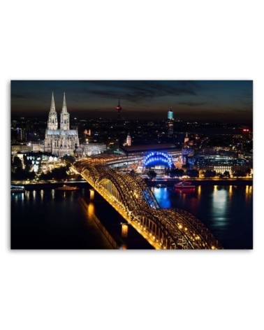Modernes Wandbild - Dom und Brücke in Köln | Feeby