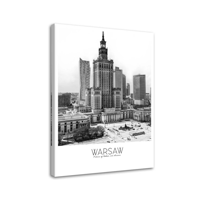 Nowoczesny obraz na płótnie - Warszawa Pałac Kultury | FEEBY