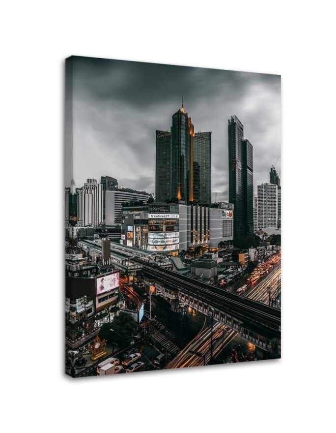 Bild auf Leinwand - Wolken über der Stadt | Feeby