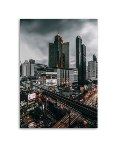 Bild auf Leinwand - Wolken über der Stadt | Feeby