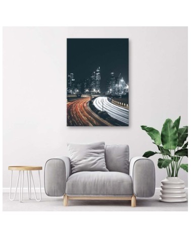 Leinwanddruck - Stadt bei Nacht | Feeby