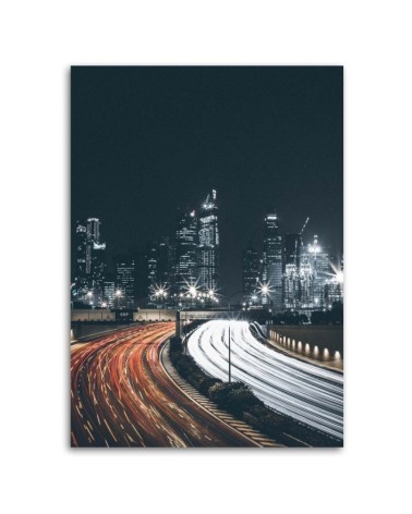 Leinwanddruck - Stadt bei Nacht | Feeby