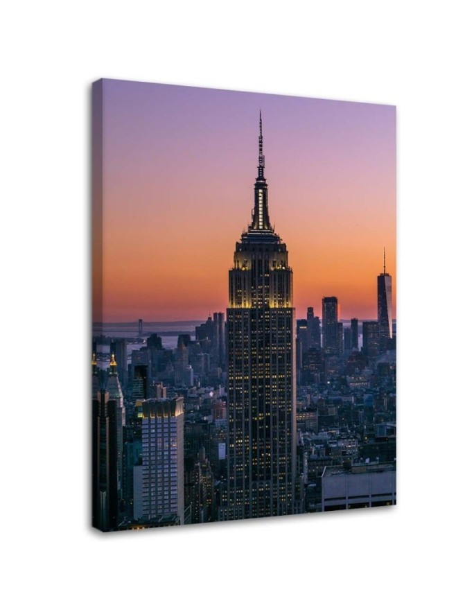 Leinwandbild - Empire State Building bei Sonnenuntergang | Feeby
