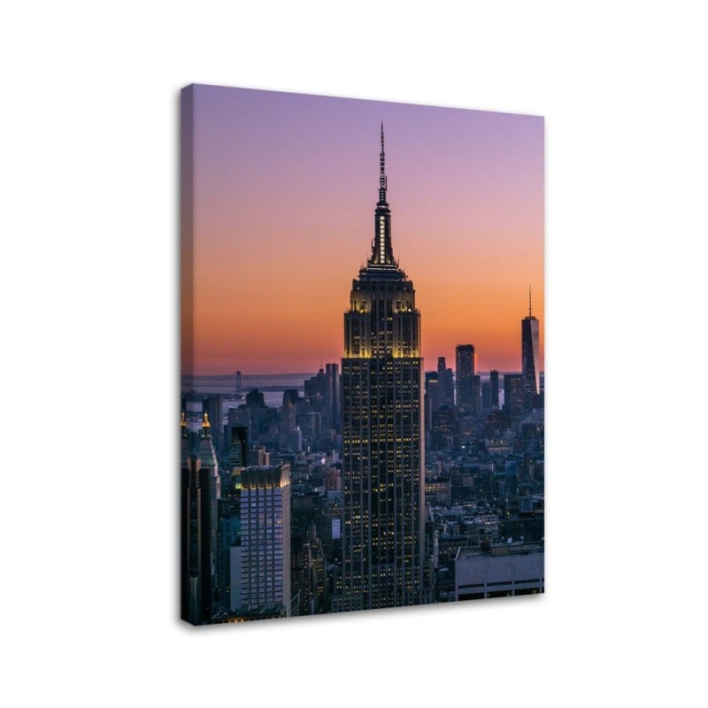 Leinwandbild - Empire State Building bei Sonnenuntergang | Feeby
