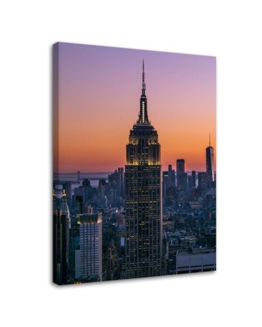Leinwandbild - Empire State Building bei Sonnenuntergang | Feeby