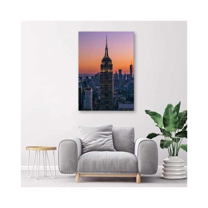 Leinwandbild - Empire State Building bei Sonnenuntergang | Feeby