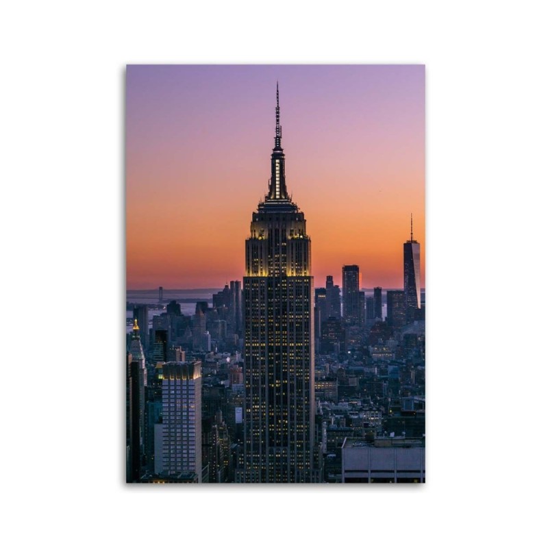 Leinwandbild - Empire State Building bei Sonnenuntergang | Feeby