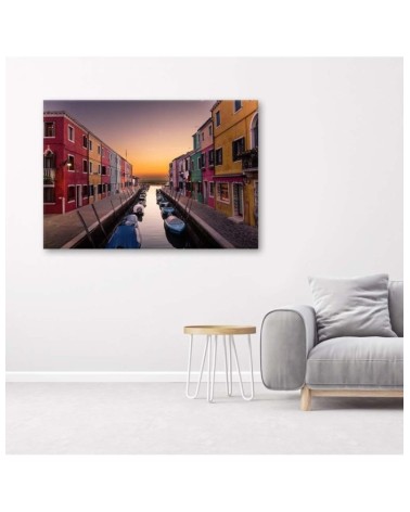 Bild auf Leinwand - Stadt am Kanal | Feeby