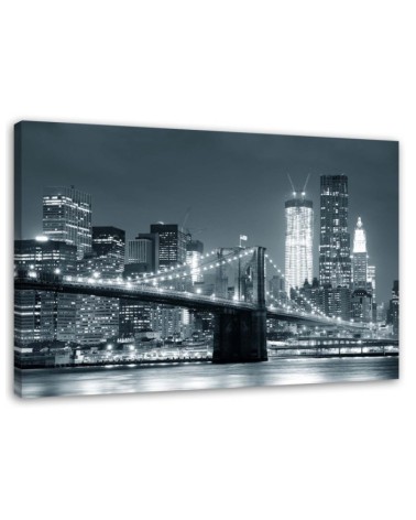 Brooklyn Bridge New York - Canvas painting for the living room USA | FEEBY