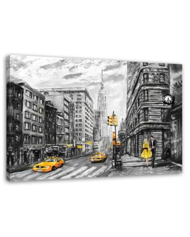 Street in New York - Paintings for the living room USA | FEEBY