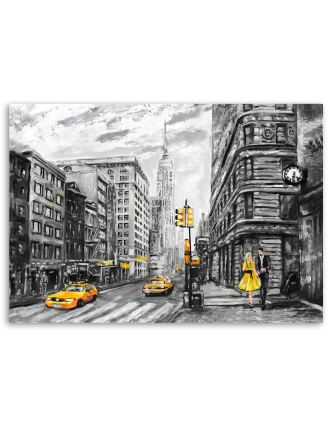 Street in New York - Paintings for the living room USA | FEEBY