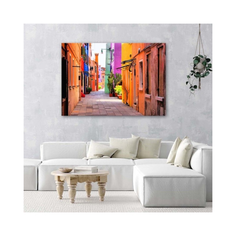 Modernes Wandbild - Bunte Straße | Feeby