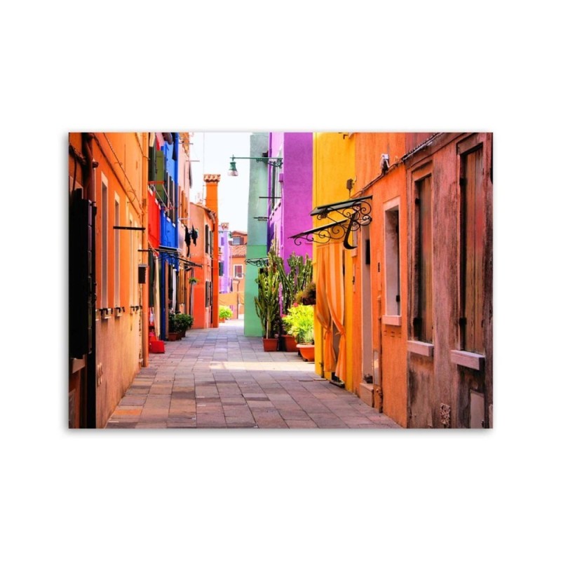 Modernes Wandbild - Bunte Straße | Feeby