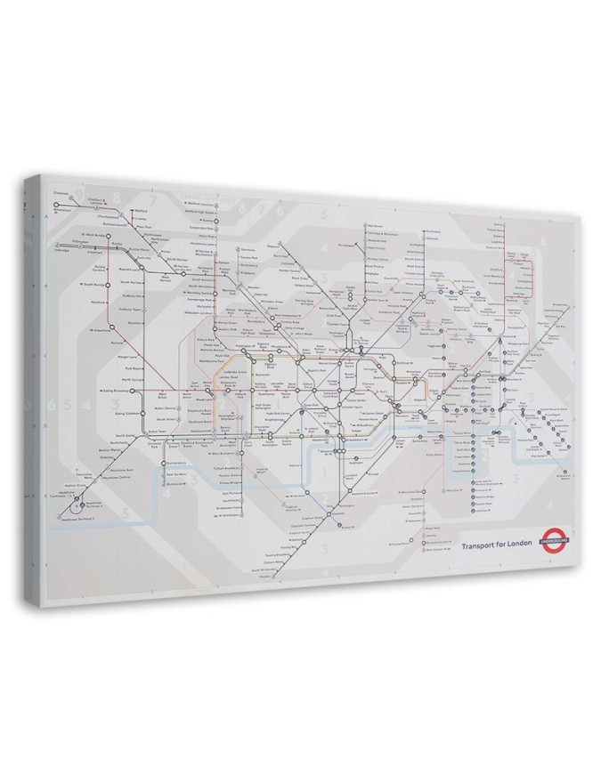 Modernes Wandbild - London Underground - Linienplan | Feeby