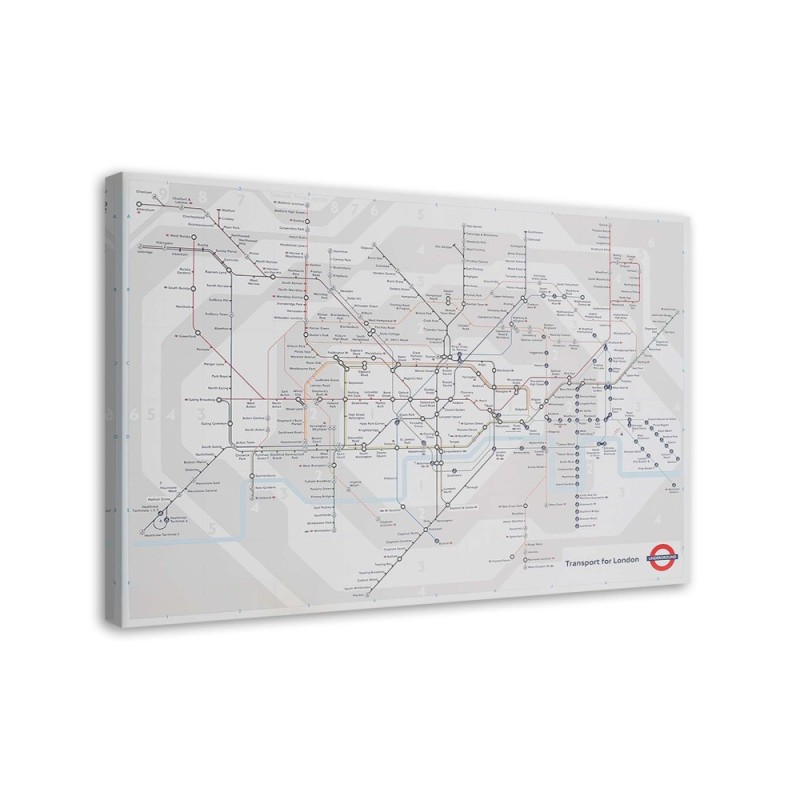 Modernes Wandbild - London Underground - Linienplan | Feeby